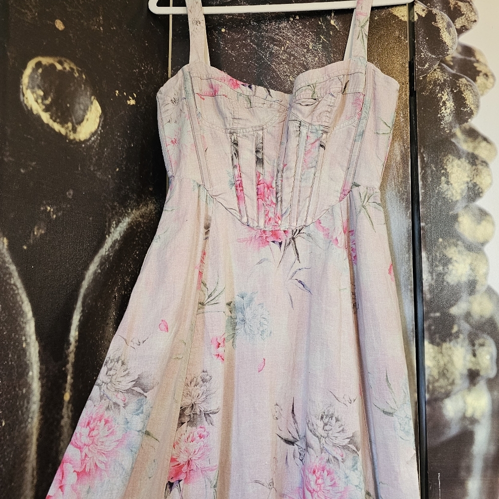 Bardot Adaline Corset Midi Dress Size Large - Picture 6 of 17